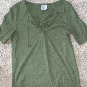 Olive green top